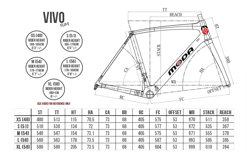 Moda Vivo Road Bike In Red with 105 Groupset-6